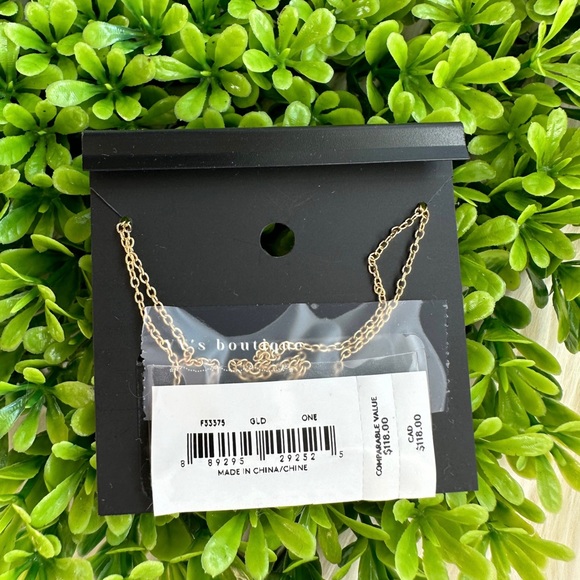 NWT Coach Horse And Carriage Double Chain Necklace Gold F33375 - Picture 2 of 3